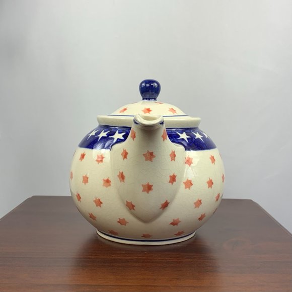 Vintage Boslawiec Pottery Tea Pot - Picture 4 of 8